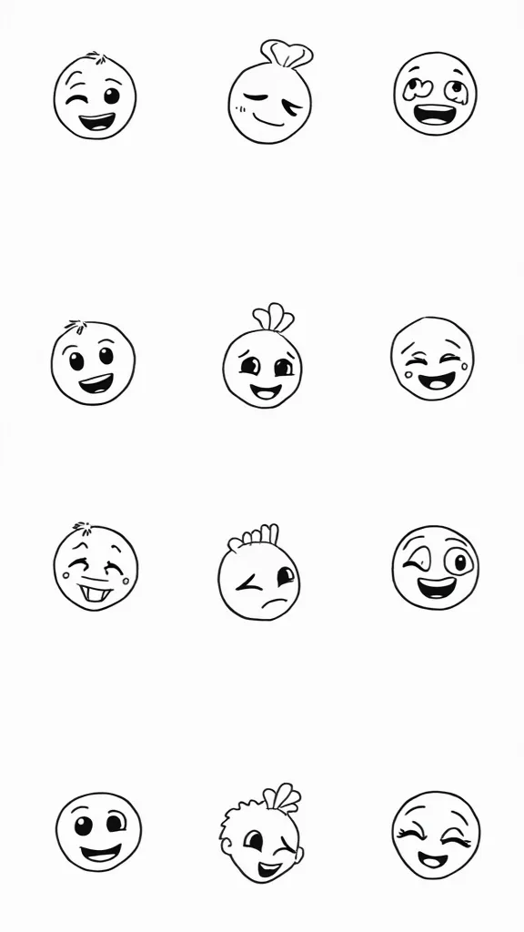 Lindas páginas para colorear de emoji